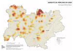 Vignette Image 2 : Carte repr&eacute;sentant la densit&eacute; de porcins en Auvergne-Rh&ocirc;ne-Alpes, selon les donn&eacute;es du Recensement Agricole 2020. La carte illustre les zones o&ugrave; les &eacute;levages porcins sont concentr&eacute;s dans la r&eacute;gion.