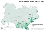 Vignette Image 2 : Carte repr&eacute;sentant la part desbrebis dans les UGBTA herbivores (vaches, brebis,ch&egrave;vres) en Auvergne-Rh&ocirc;ne-Alpes, selon les donn&eacute;es du Recensement Agricole 2020. La carte illustre les zones o&ugrave; les &eacute;levages ovins dominent dans la r&eacute;gion.
